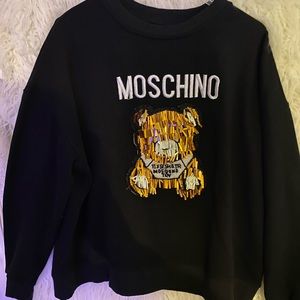MOSCHINO Embellished And Beaded Sweatshirt Size S-M HTF VERY RARE! JUST REDUCED!